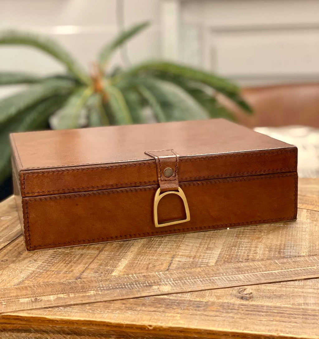 Leather Jewellery Box Tan