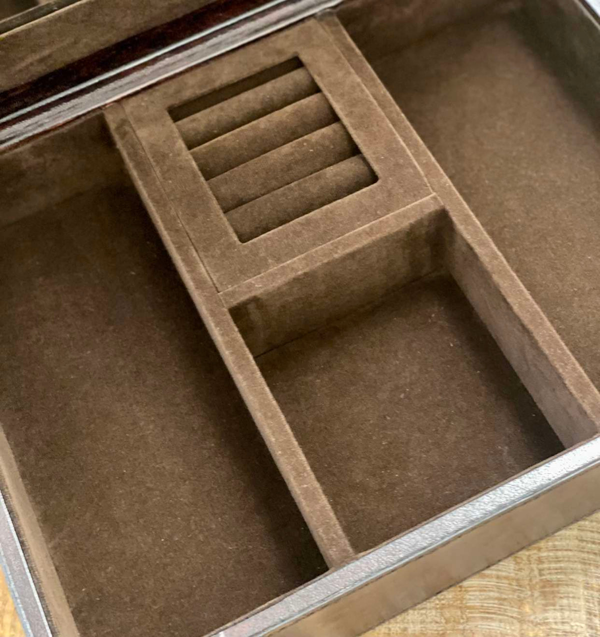 Leather Jewellery Box Brown