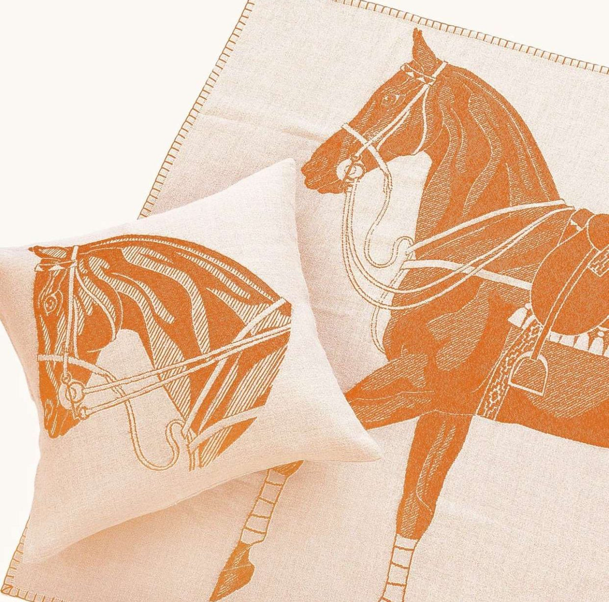 Polo Pony Luxury Throw Mandarin
