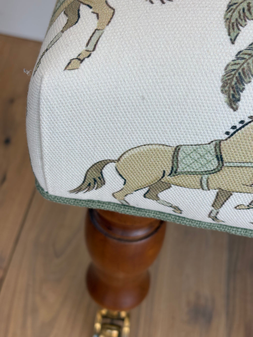 Plantation Pony Footstool and Lumbar Cushion Set