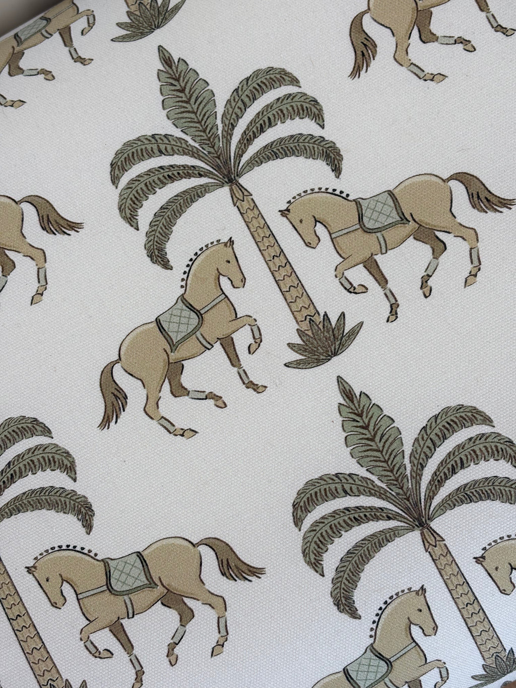 Plantation Pony Footstool and Lumbar Cushion Set