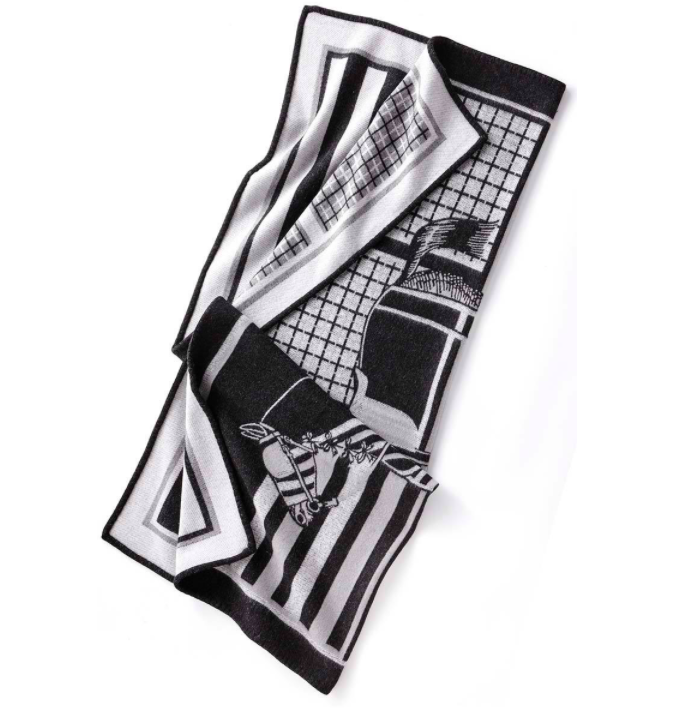 Palio Horse Luxury Throw - Black