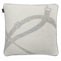 Cashmere and Wool Halter Cushion Light Grey