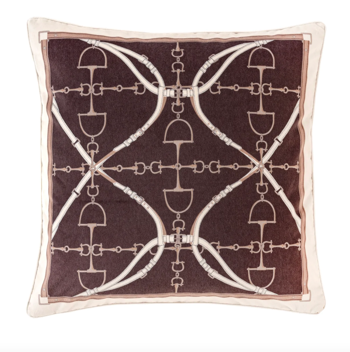 Adamsbro Luxe Horse Bit Cushion Brown