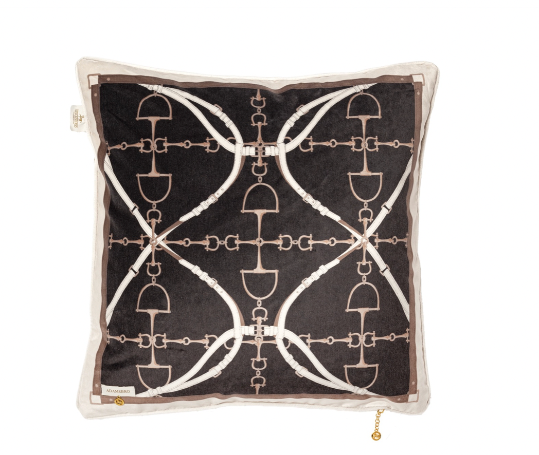 Adamsbro Luxe Horse Bit Black Cushion