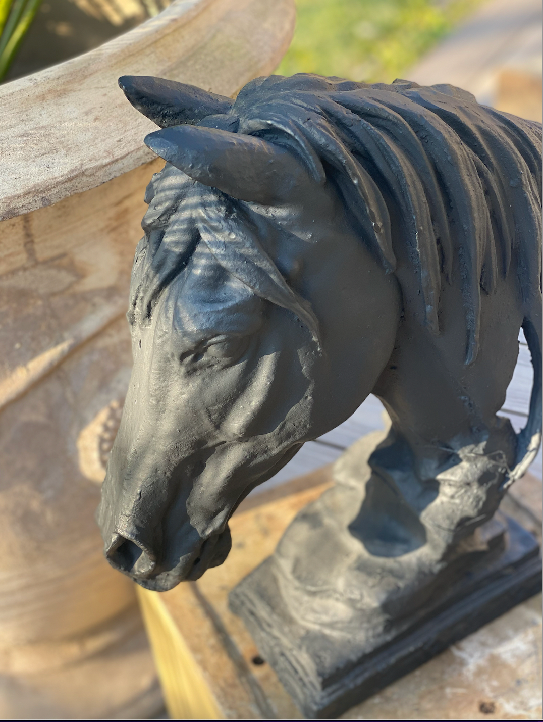 Cast Iron Horse Head Black