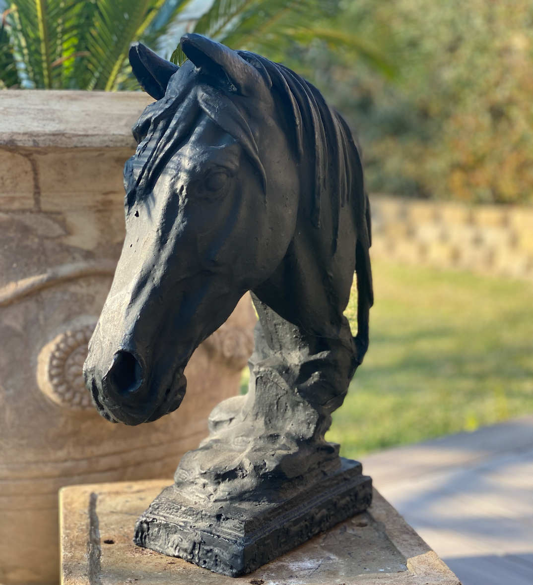 Cast Iron Horse Head Black