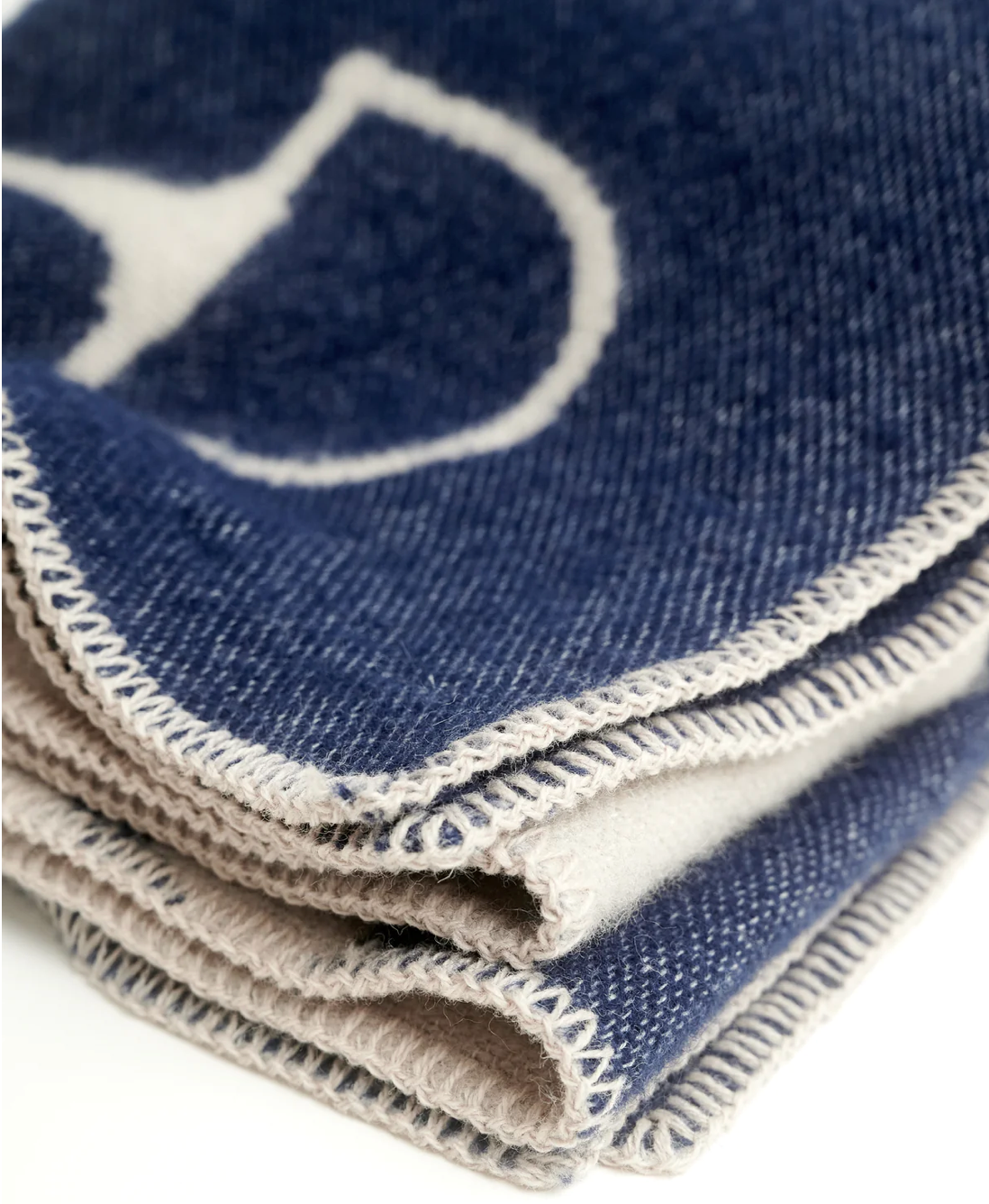 Adamsbro New Zealand Wool Bridle Throw Navy