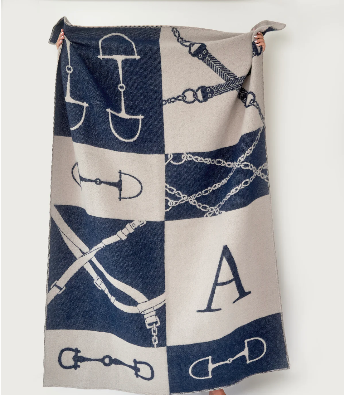 Adamsbro New Zealand Wool Bridle Throw Navy