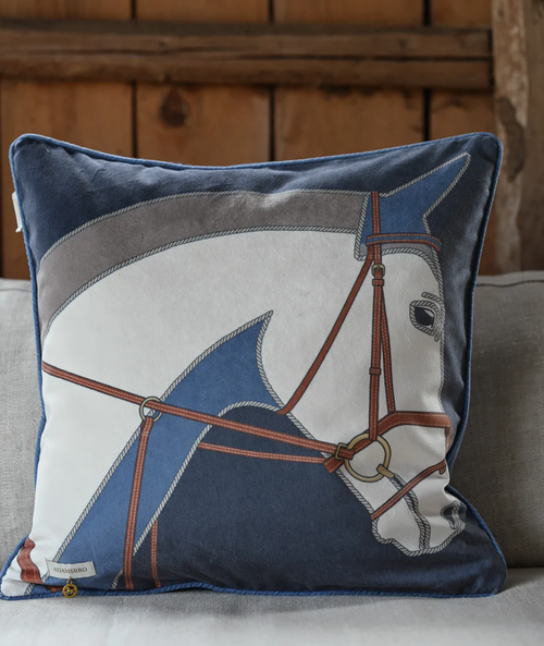 Adamsbro Cheval Cushion Navy