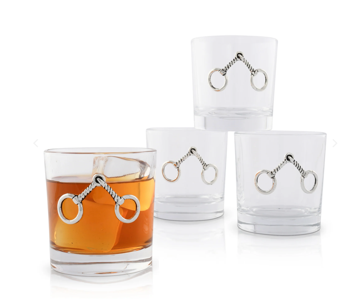 Horse Bit Glass Set of 4.