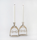Polished Silver Candle Holder Set