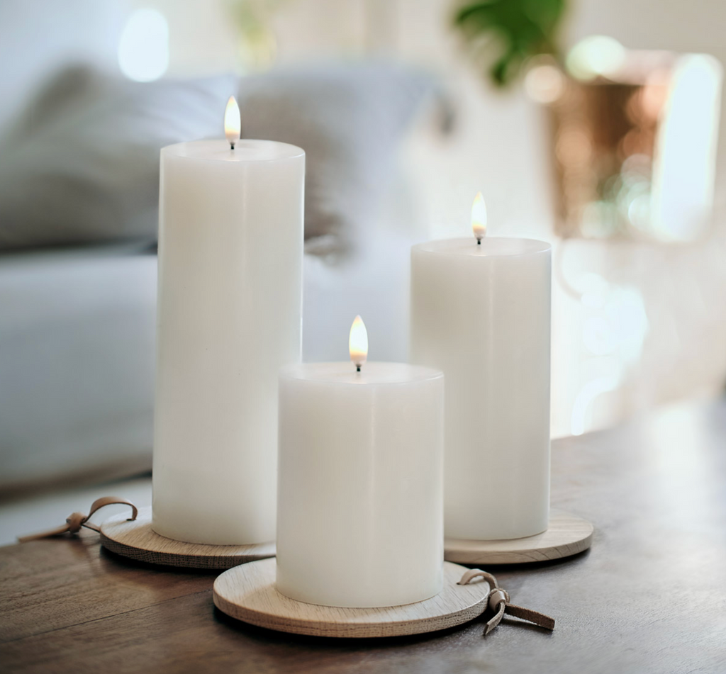 Flameless Pillar Candle Small