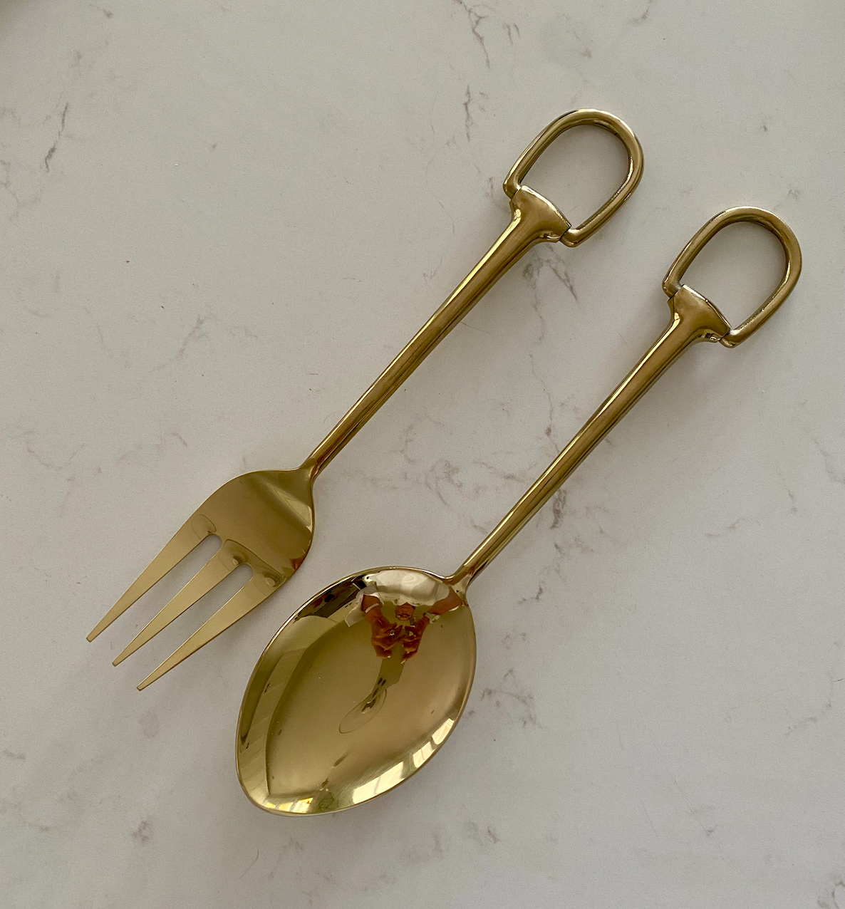 Gold Stirrup Serving Set