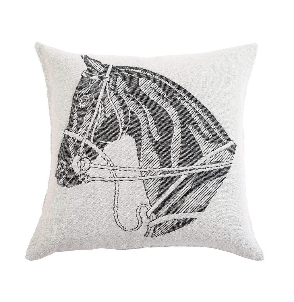 Polo Pony Cushion Grey