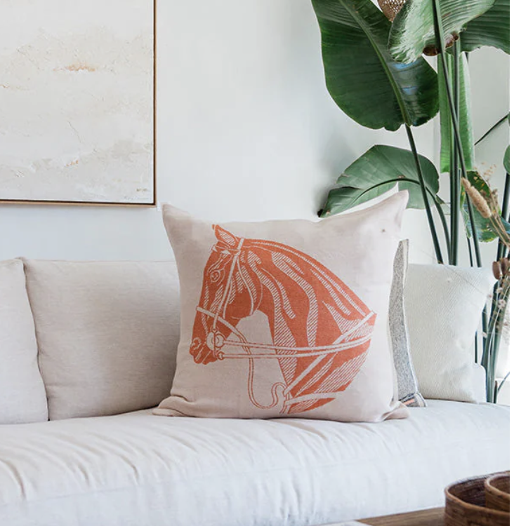 Polo Pony Cushion Mandarin