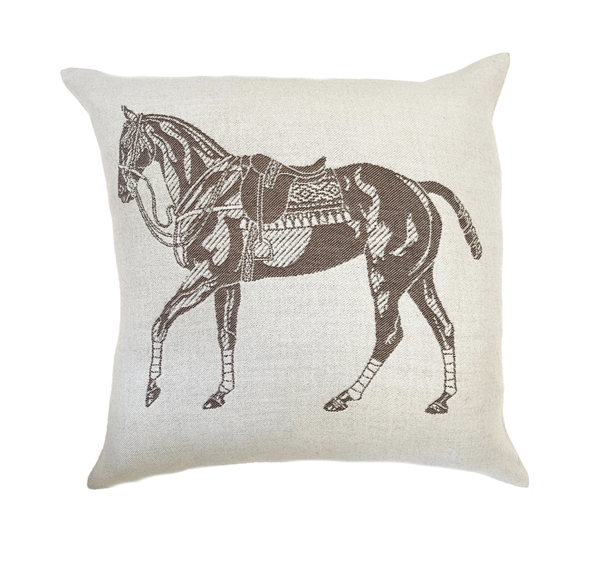 Polo Pony Cushion Chocolate