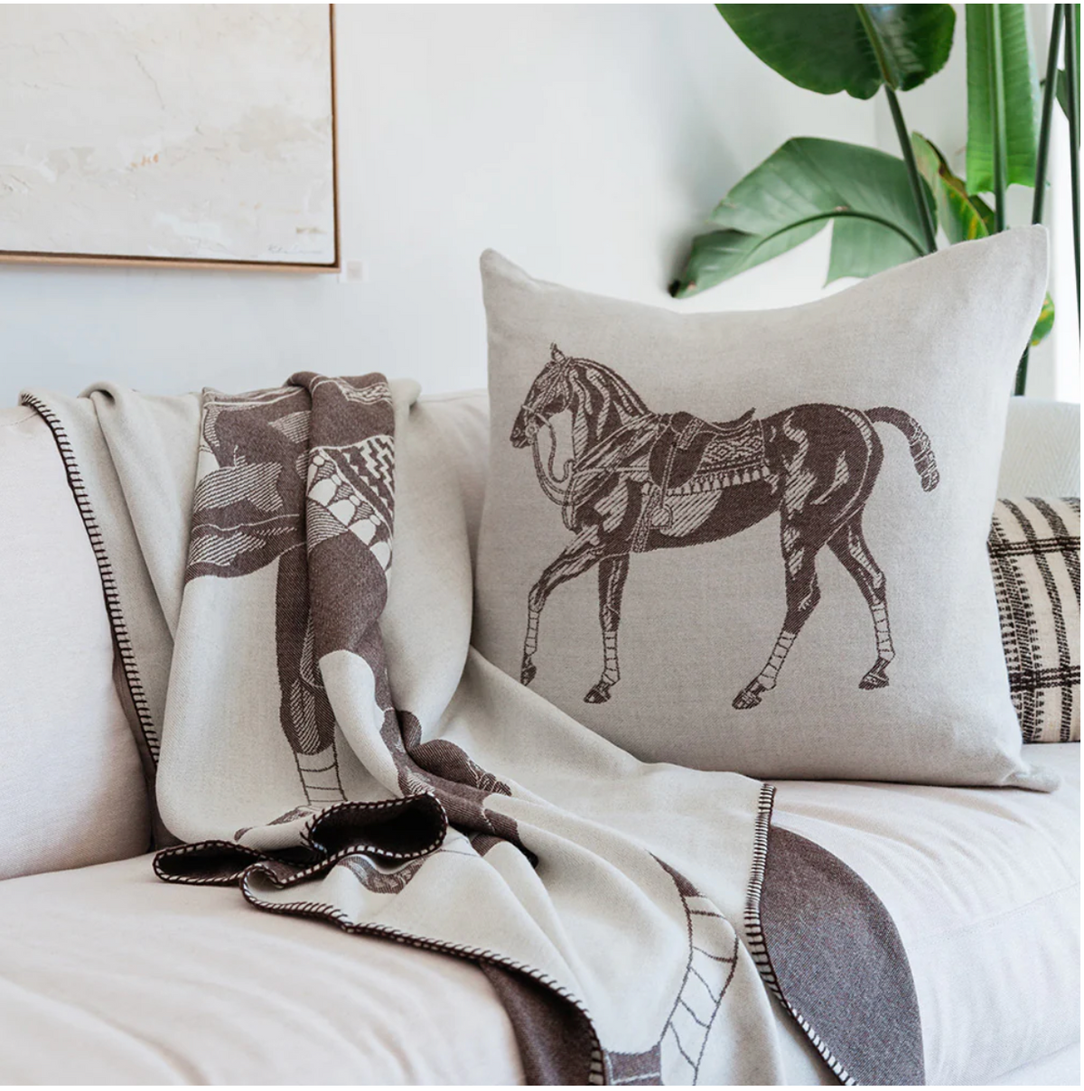 Polo Pony Cushion Chocolate