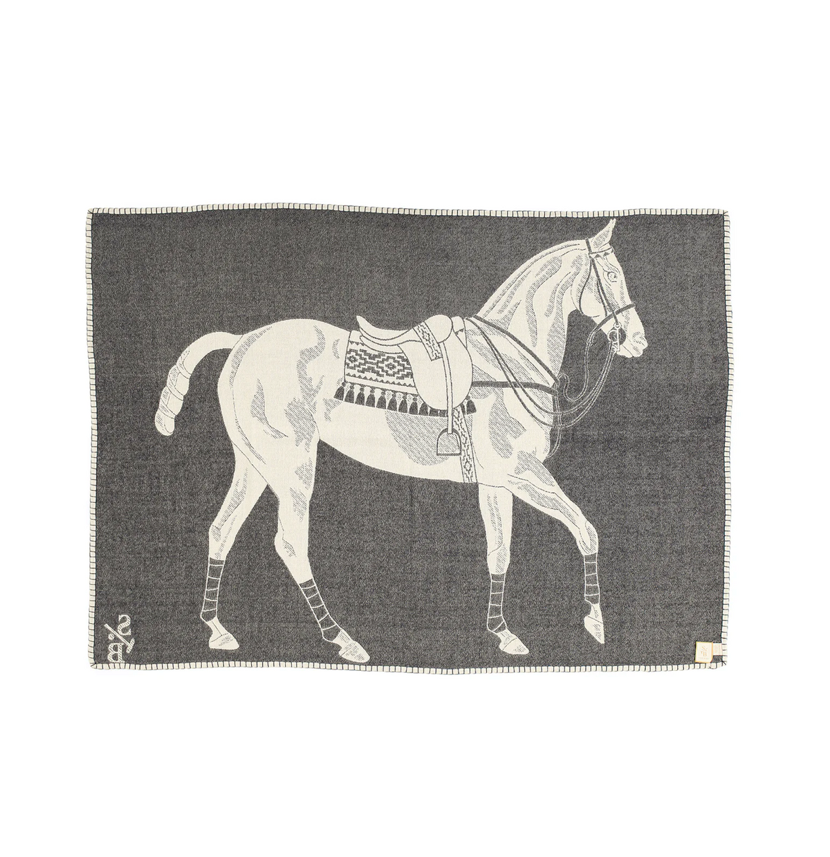 Polo Pony Luxury Throw Grey
