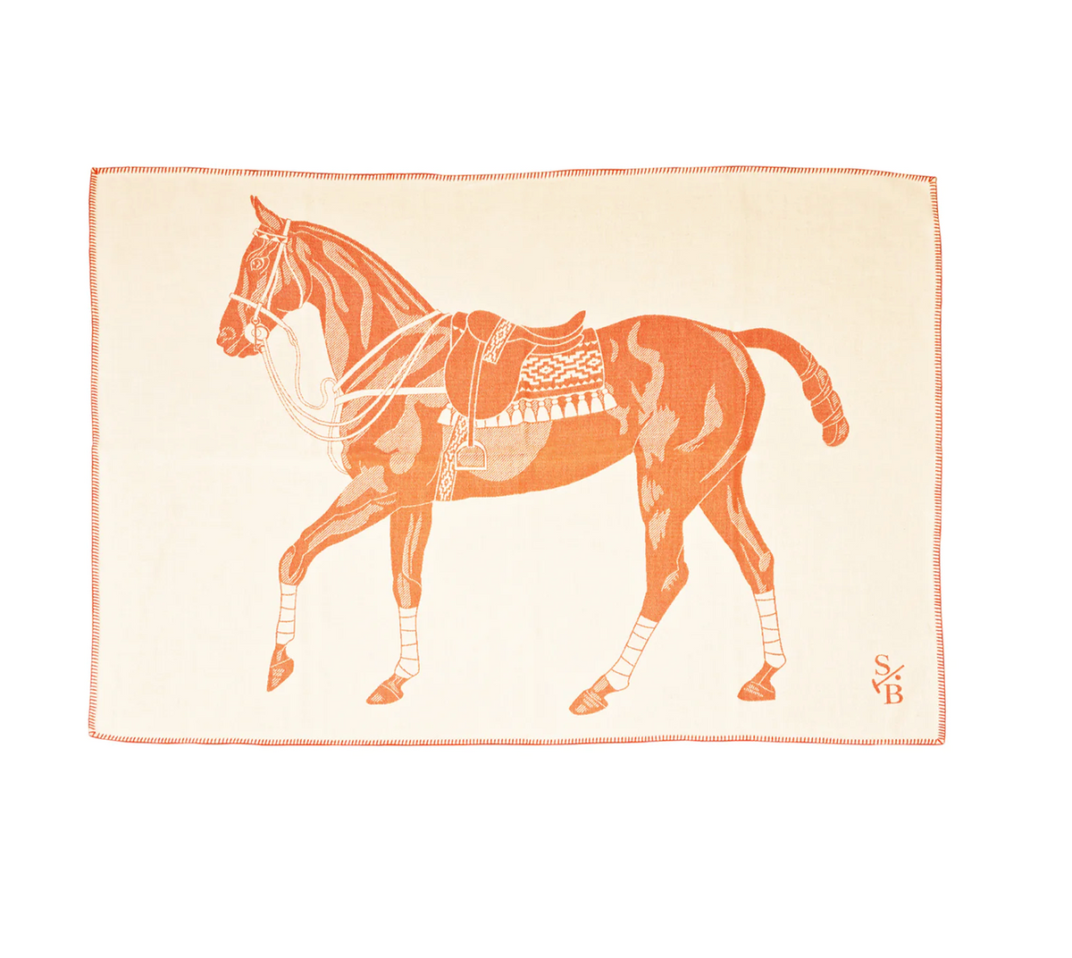 Polo Pony Luxury Throw Mandarin