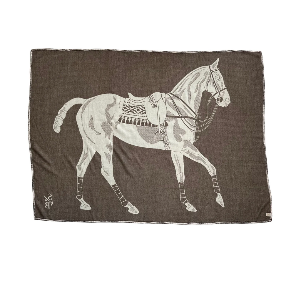 Polo Pony Luxury Throw Chocolate
