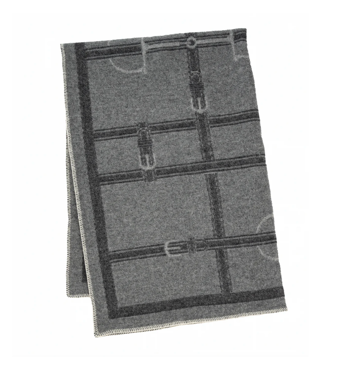 Adamsbro New Zealand Wool Strap Throw Grey