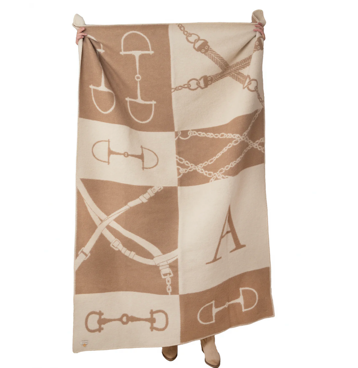 Adamsbro New Zealand Wool Bridle Throw Nougat