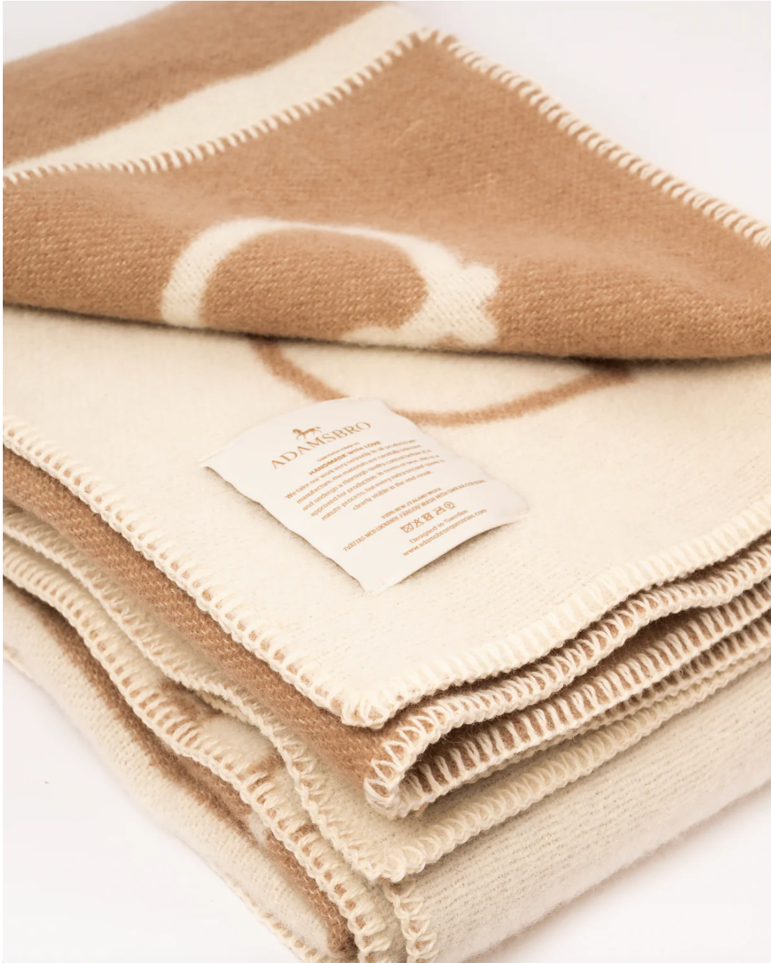 Adamsbro New Zealand Wool Bridle Throw Nougat