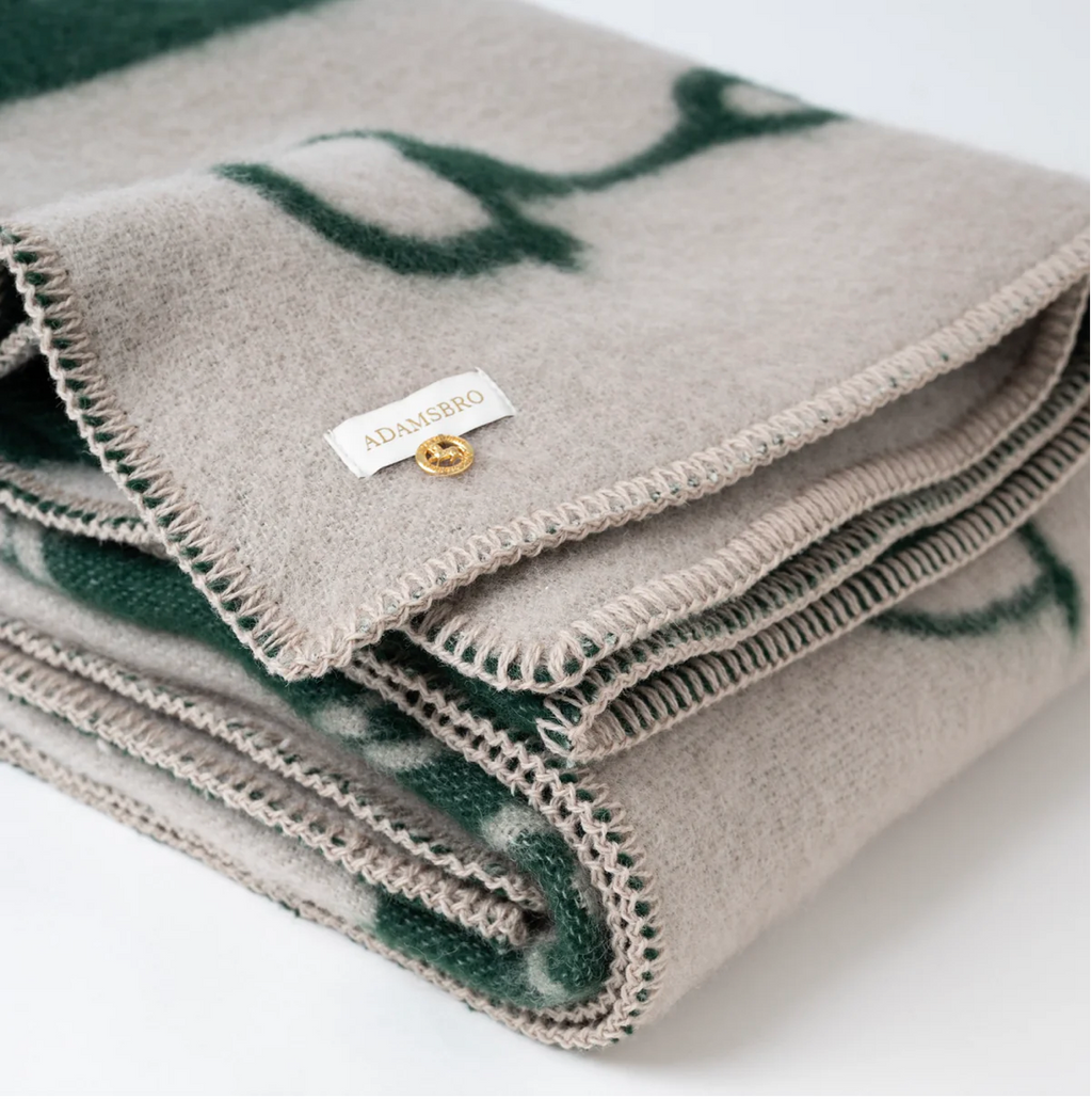 Adamsbro New Zealand Wool Bridle Throw Forest Green