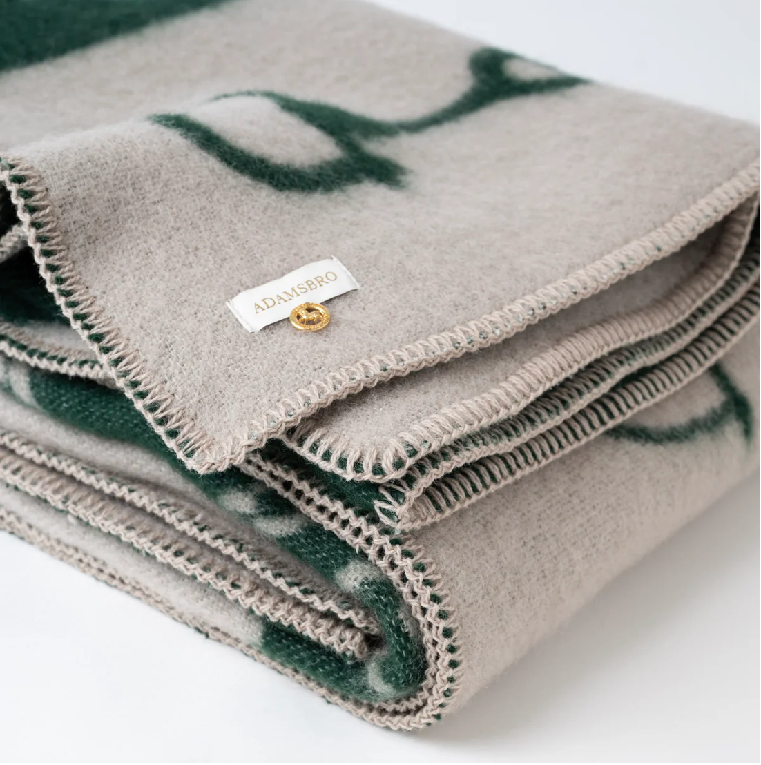 Adamsbro New Zealand Wool Bridle Throw Forest Green