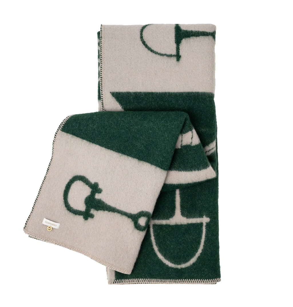 Adamsbro New Zealand Wool Bridle Throw Forest Green