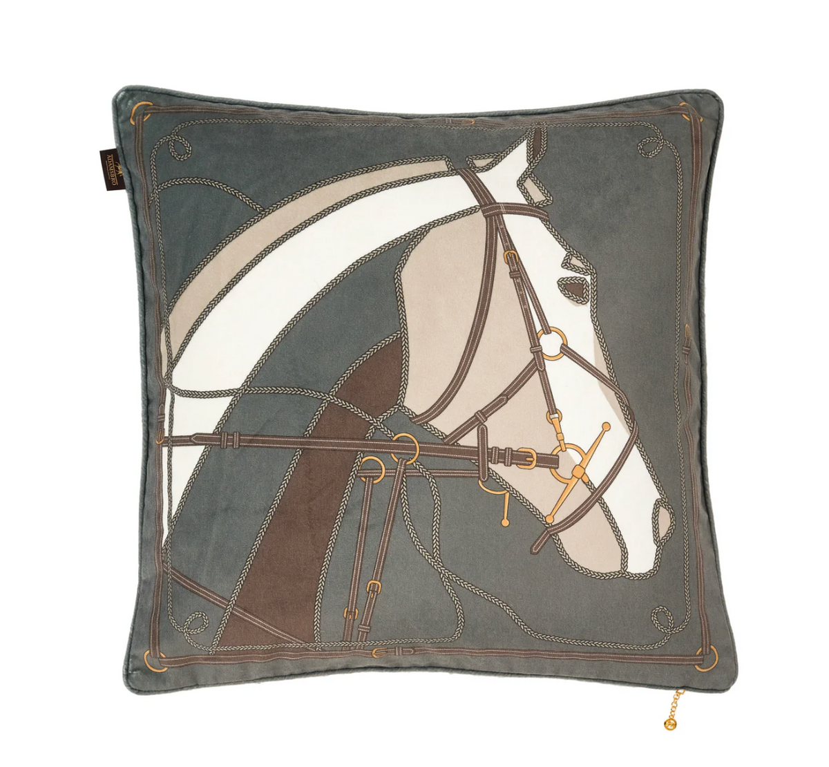 Adamsbro Cheval Cushion Green