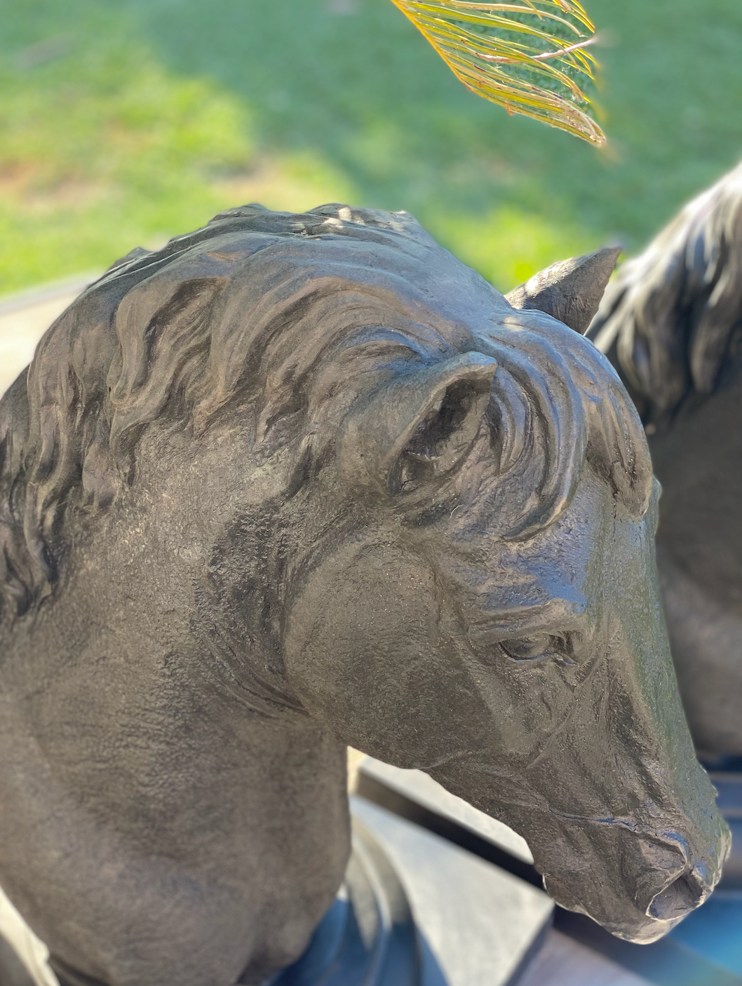 'Equus Study 1'  Bronze Gate Toppers - Set of two.