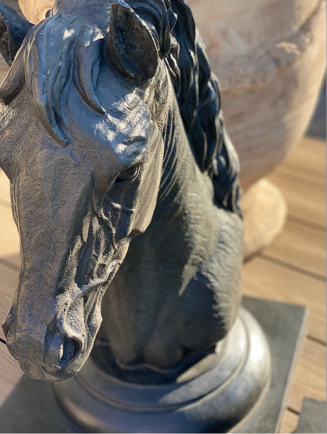 'Equus Study 1'  Bronze Gate Toppers - Set of two.
