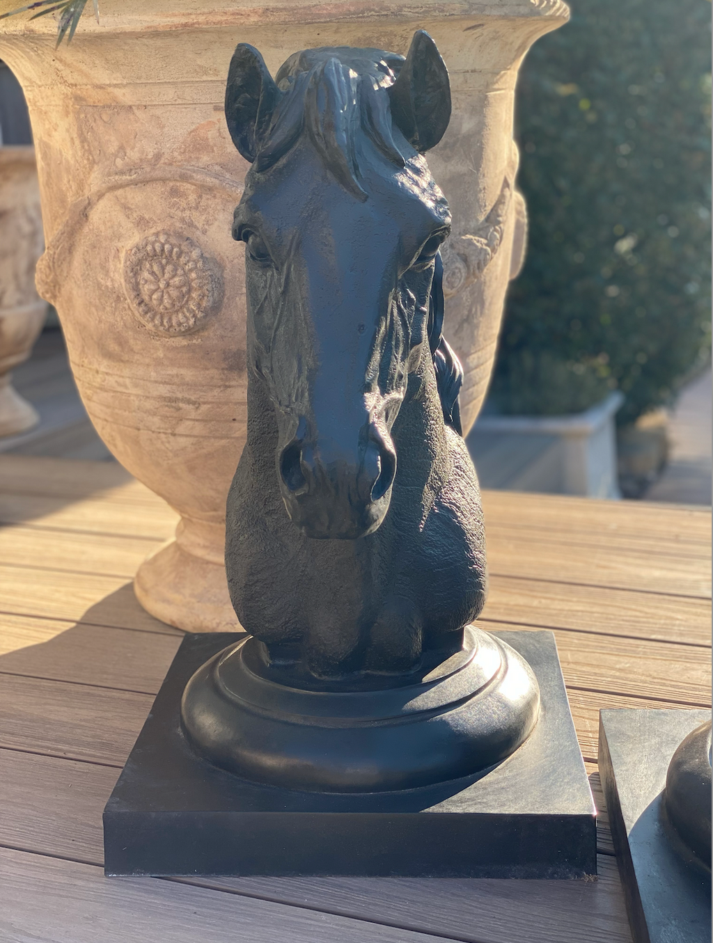 'Equus Study 1'  Bronze Gate Toppers - Set of two.