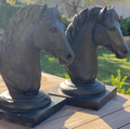 'Equus Study 1'  Bronze Gate Toppers - Set of two.