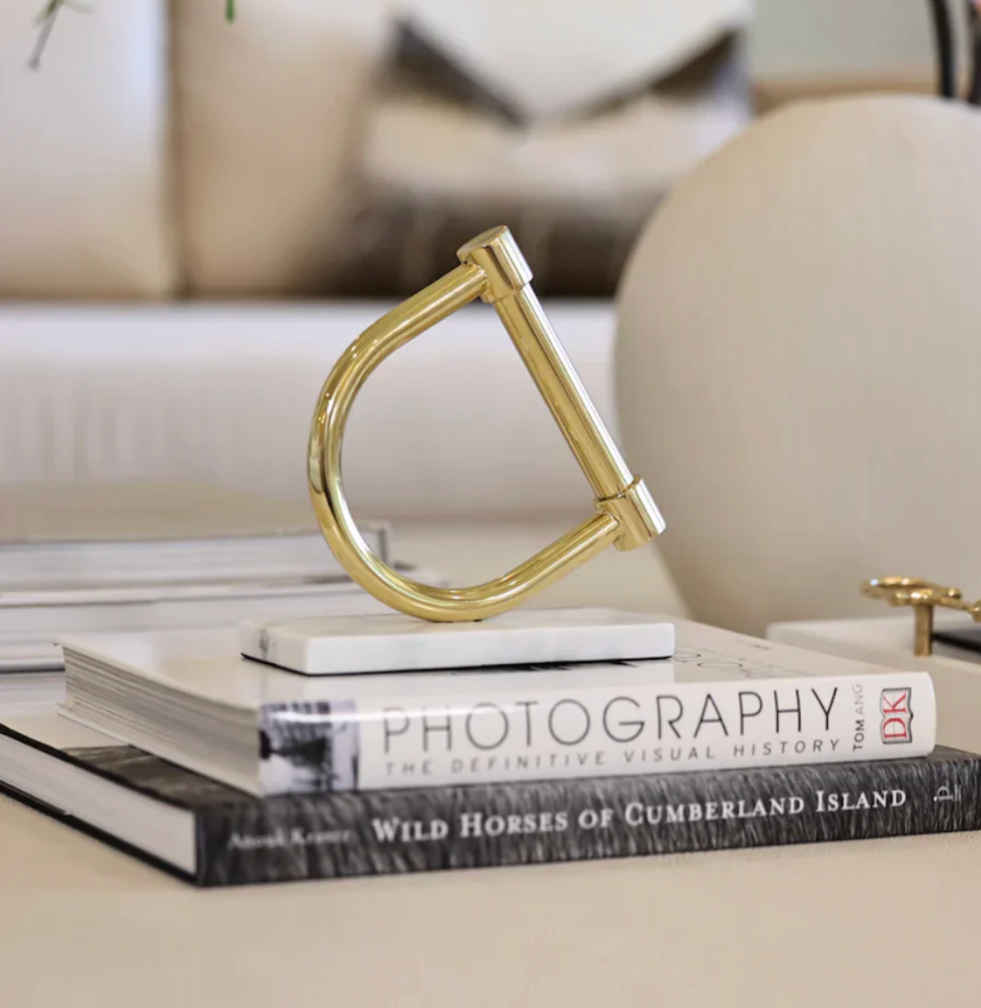 Modern Stirrup Decor Gold