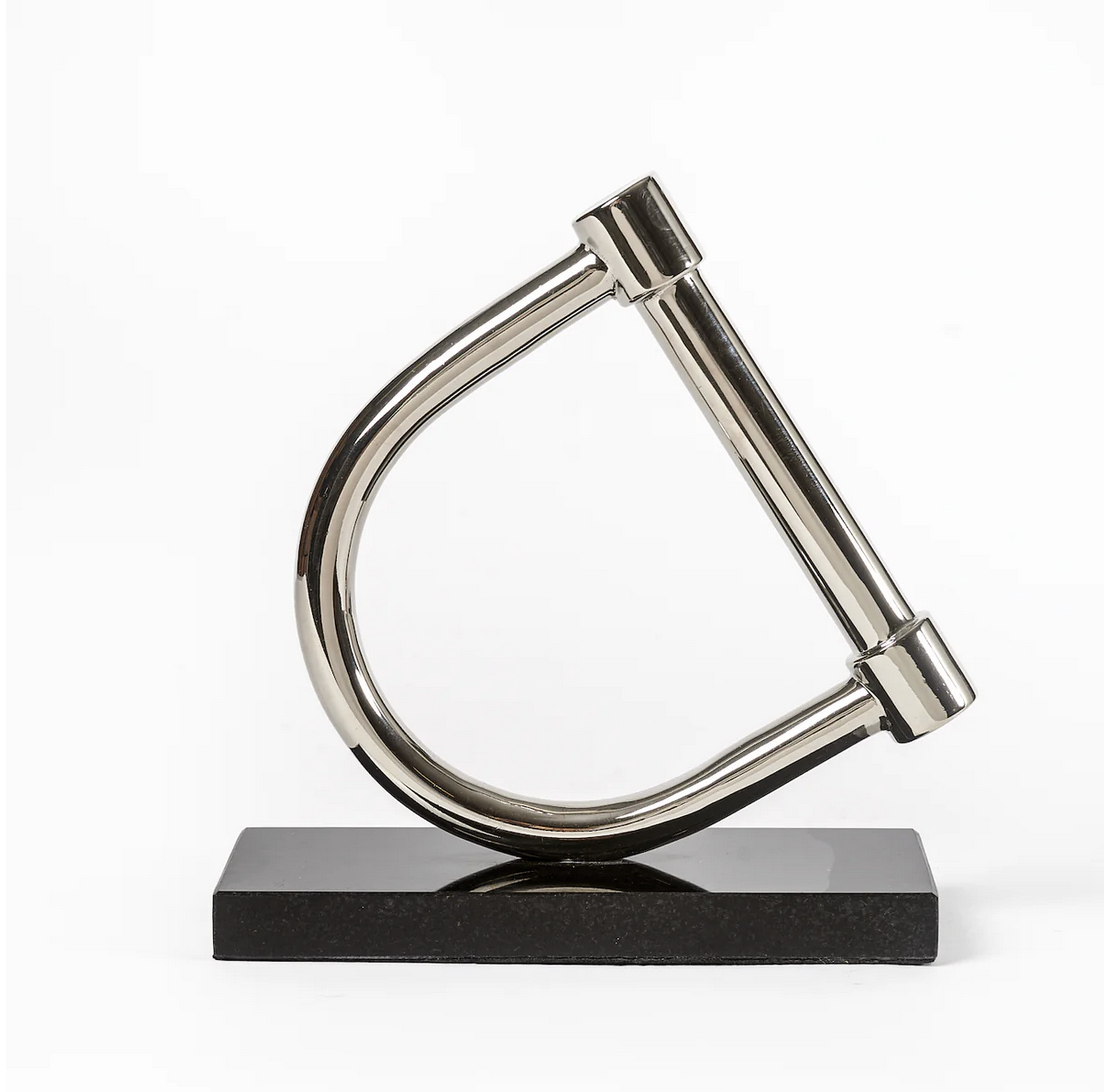 Modern Stirrup Decor Silver