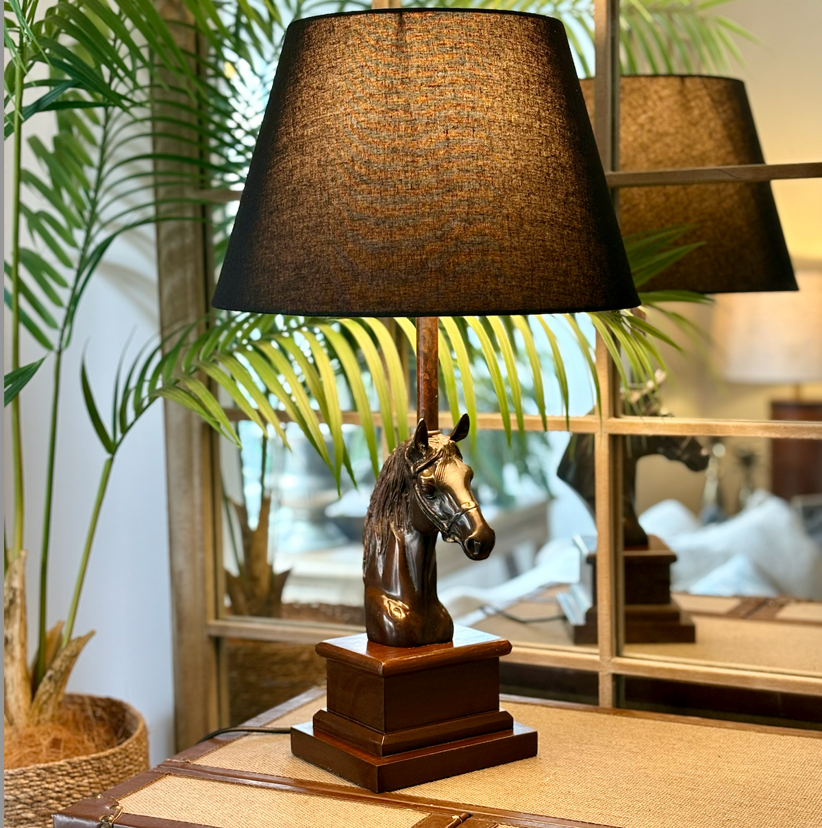 Bronze Horse Head Lamp