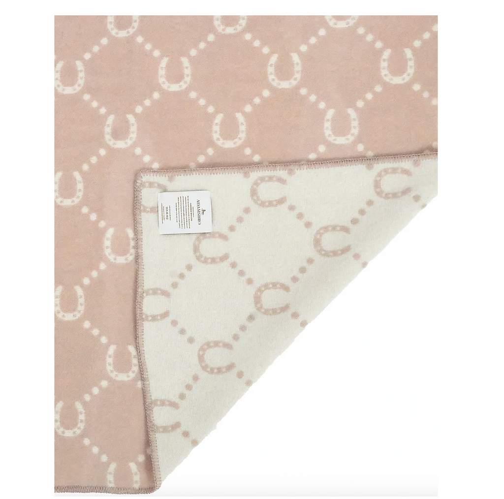 New Zealand Wool Horse Shoe Throw Pink