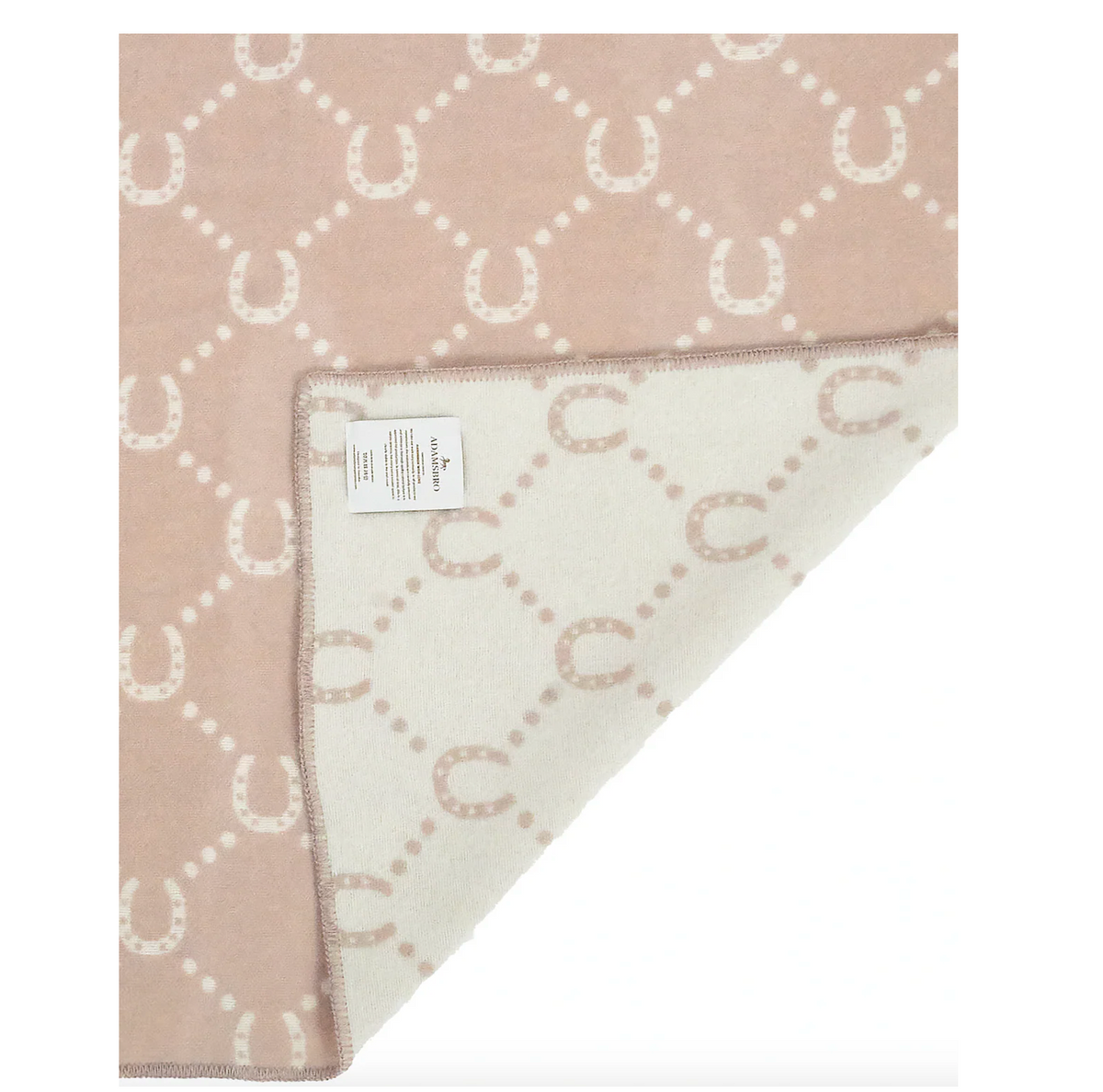 New Zealand Wool Horse Shoe Throw Pink