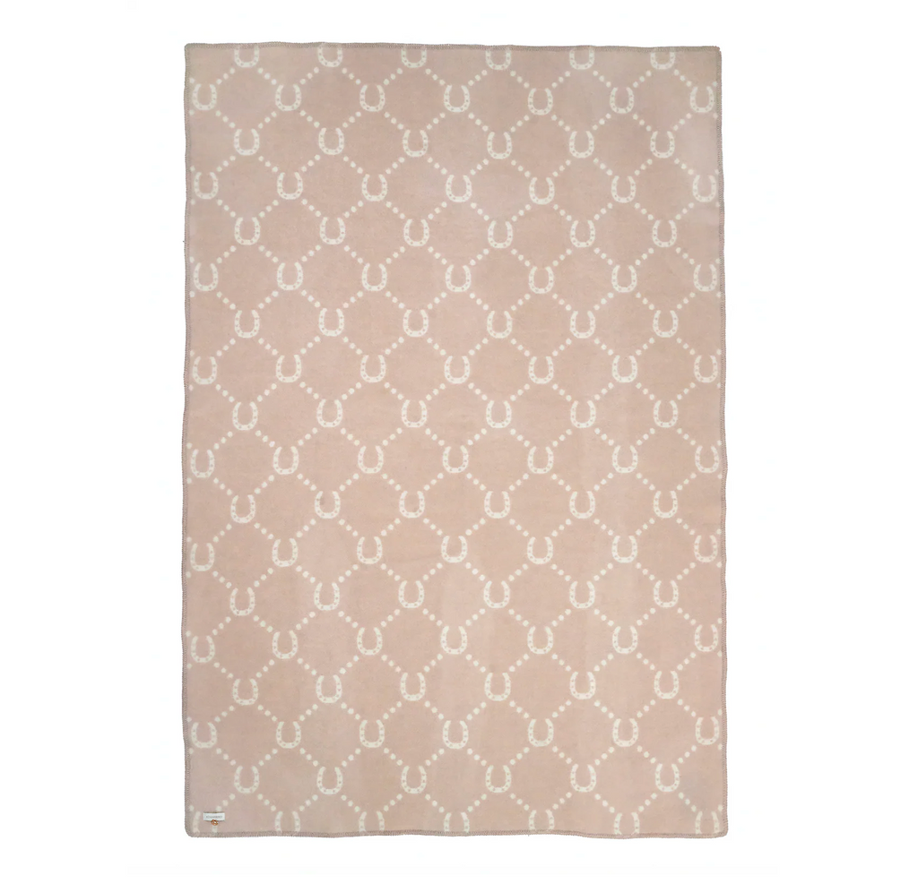 New Zealand Wool Horse Shoe Throw Pink