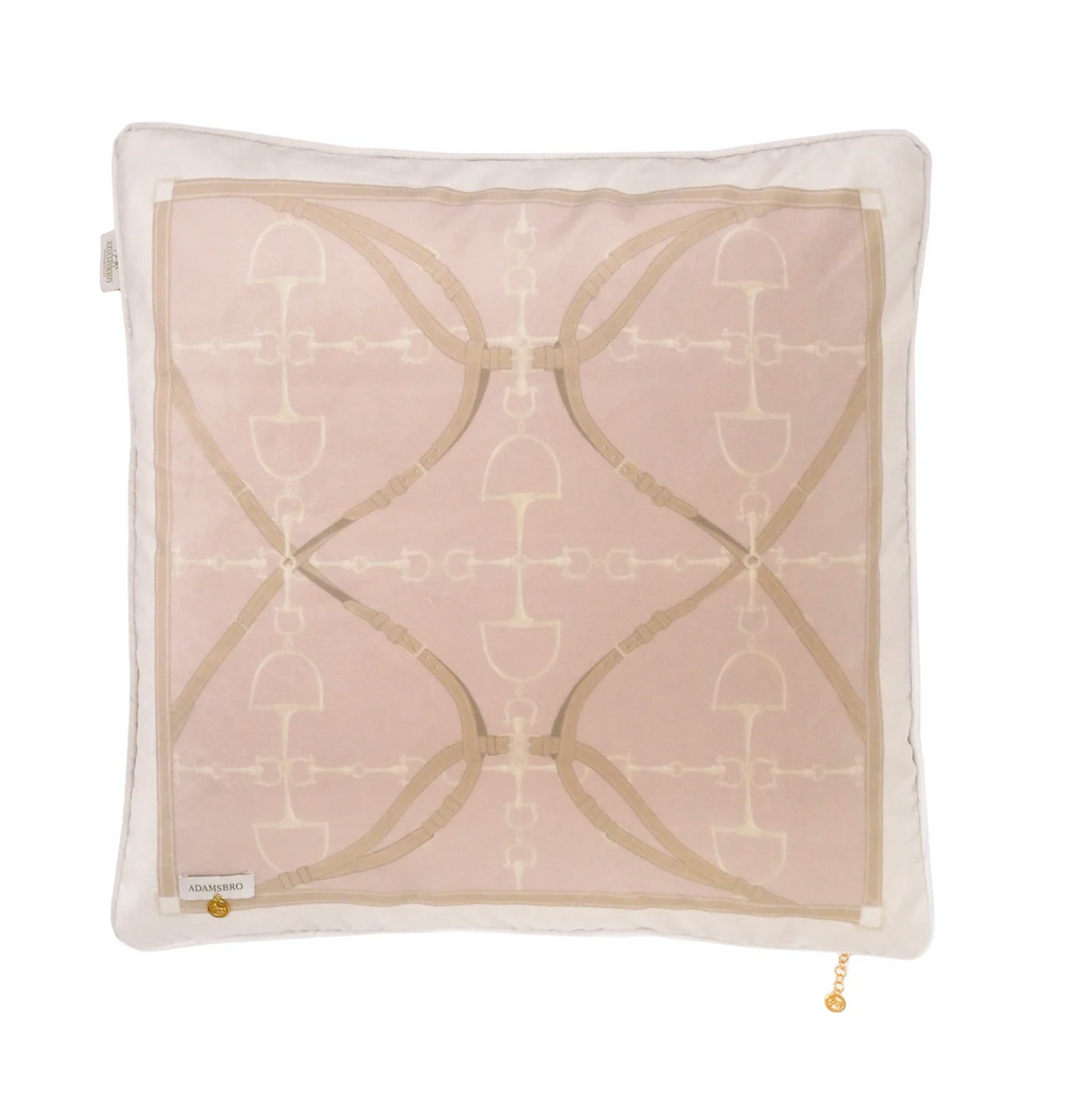 Adamsbro Luxe Horse Bit Cushion Powder Pink