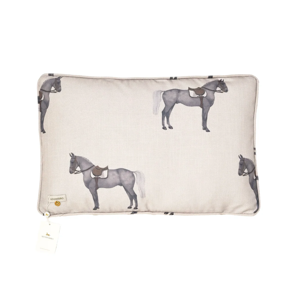 Petit Horse Lumbar Cushion Off White