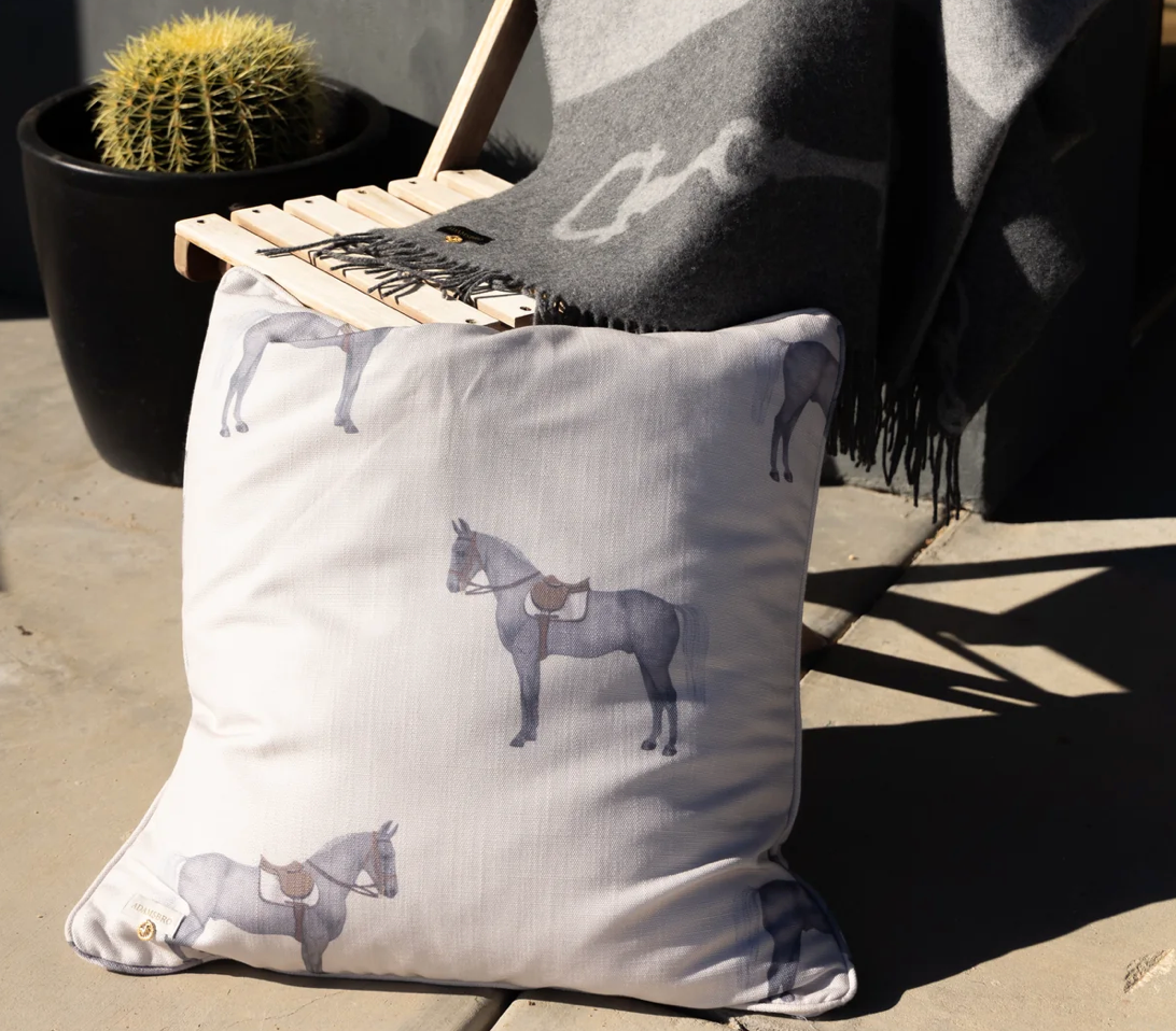 Petit Horse Large Cushion Off White