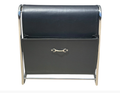 Equestrian Leather Magazine Holder Black
