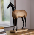 French 'Cheval' Wood and Iron Sculpture
