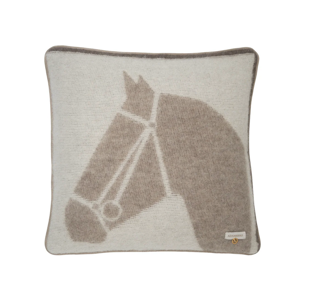 Horse NZ Wool Cushion Off White/Beige