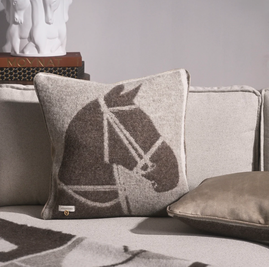 Horse NZ Wool Cushion Brown