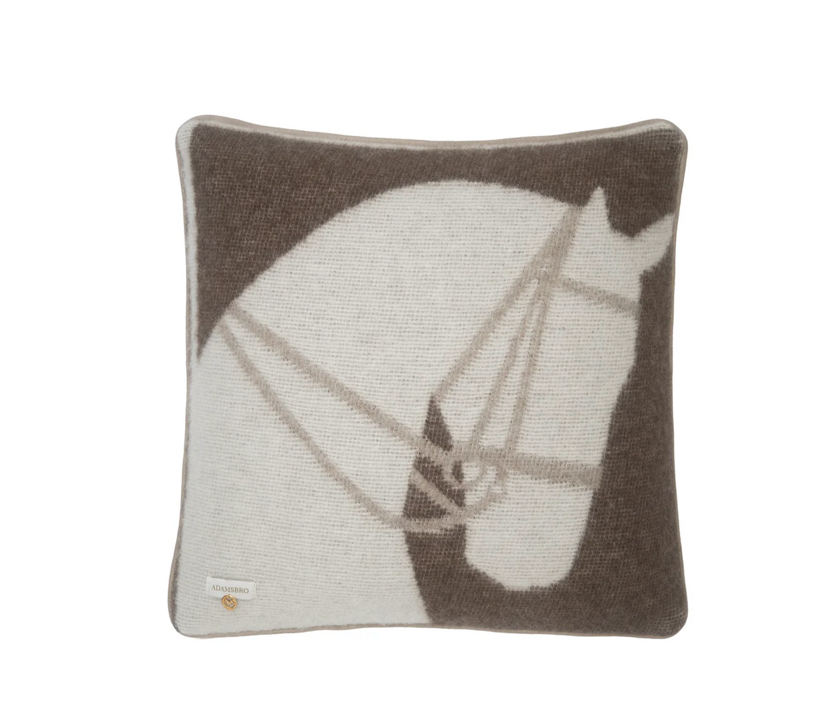 Horse NZ Wool Cushion Off White/Brown